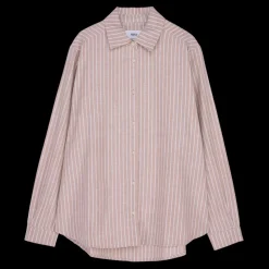 Makia naisten paitapusero Urpu Shirt, raidallinen beige
