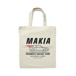 Makia Racing Tote Bag, luonnonvalkoinen