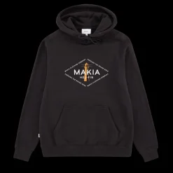Makia Unisex Huppari, SEASIDE HOODED SWEATSHIRT Musta