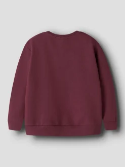 Mame It lasten collegepaita NMFSOVEA LS NREG SWEATSHIRT, viininpunainen