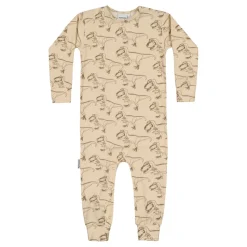 Metsola Lasten Haalaripuku, SUPER POWER CREAM ONESIE Ruskea Kuosi