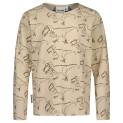 Metsola Lasten Pyjama, SUPER POWER CREAM PYJAMA SET Ruskea Kuosi