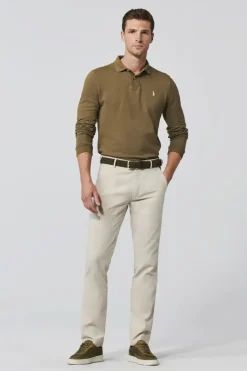 Meyer miesten housut, BONN LINEN COTTON TROUSER Beige