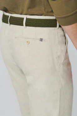 Meyer miesten housut, BONN LINEN COTTON TROUSER Beige