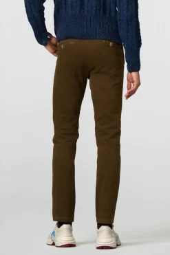 Meyer miesten puuvillahousut, BONN 5613 Tummanruskea