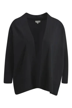 Milano Italy Naisten Neuletakki, OPEN SHORT CARDIGAN BLACK Musta
