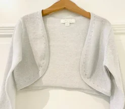 Mingnelin Tyttöjen Neulebolero Hopeanharmaa