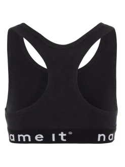 Name It hihaton toppi, NKFSHORT TOP 2P SOLID BLACK Musta