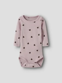 Name It lasten body, NBFKHEART LS BODY Vaaleanpunainen Kuos