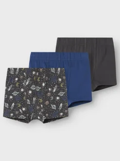 Name It Lasten Bokserit, NMMTIGHTS 3PACK IRON SPACE NOOS Grafiitti