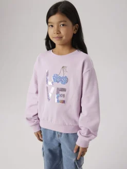 Name It lasten college, NKFTEKA LS REG SWEAT Vaaleanpunainen