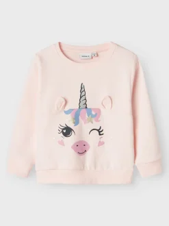 Name It lasten college, NMFKRISTINE LIGHT SWEAT Vaaleanpunainen