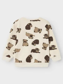 Name It lasten college, NMMRASMUS REG SWEAT Valkopohjainen Kuosi