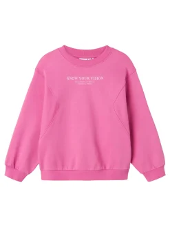 Name It Lasten Collegepaita, NKFNAKONNI LS RLX SWEAT Pinkki