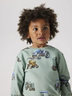 Name It lasten collegepusero, NMMLUDVIG SWEATSHIRT Vaaleanvihreä