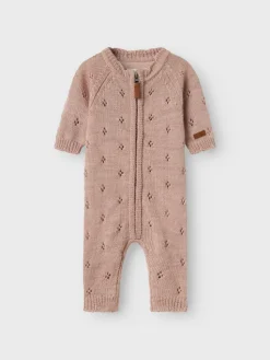 Name It Lasten haalari, NBFWRILLA WOOL LS KNIT SUIT Vaaleanpunainen