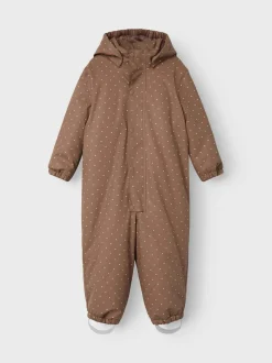 Name It Lasten Haalari, NMFLADRY RUB SNOWSUIT AOP Keskiruskea