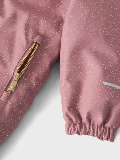 Name It Lasten Haalari, NMFSNOW10 SUIT FRILL GLITTER Vaaleanpunainen Kuosi