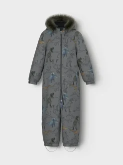 Name It Lasten Haalari, NMMSNOW10 SUIT NOOS Harmaa Kuosi
