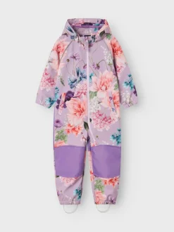Name It Lasten Haalari, NMF ALFA08 SOFTSHELL SUIT MULTI FLOWER Liila