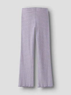 Name It lasten housut NKFVEMMA FLARE PANT, raidallinen lila