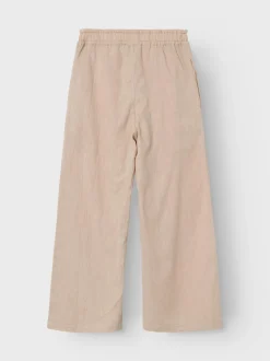 Name It lasten housut, NKFFALINNEN WIDE PANT Beige