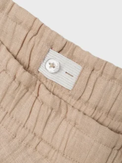 Name It lasten housut, NKFFALINNEN WIDE PANT Beige