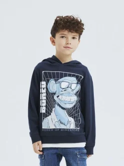 Name It lasten huppari, NKMNOBEL BOREDOFD REG SWEAT Tummansininen