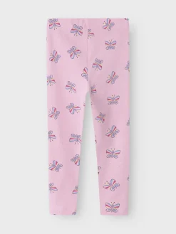 Name It Lasten Leggingsit, NMFVIVIAN AOP LEGGING Pinkki