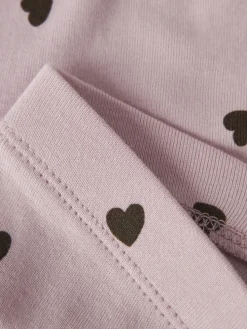 Name It lasten leggingsit, NMFKHEART XSL LEGGING Vaaleanpunainen Kuos