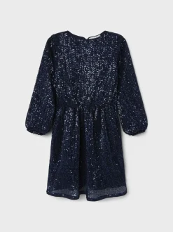 Name It Lasten Mekko, NKFRANTELLA LS DRESS Tummansininen