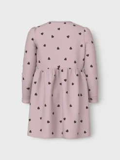 Name It lasten mekko, NMFKHEART LS DRESS Vaaleanpunainen Kuos