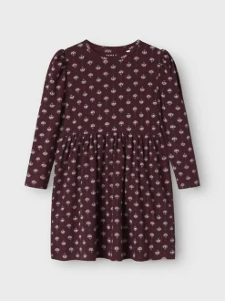 Name It lasten mekot NMFONINE LS DRESS, viininpunainen