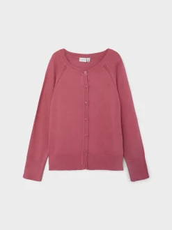 Name It, Lasten Neuletakki, NKFVIONI LS KNIT CARD NOOS Pinkki