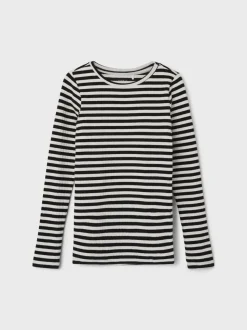 Name It lasten paita, NKFSURAJA LS TOP Mustavalkoinen