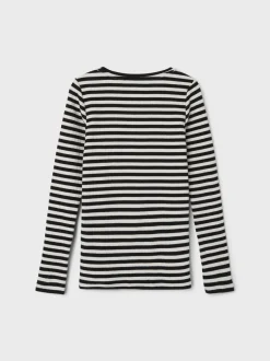 Name It lasten paita, NKFSURAJA LS TOP Mustavalkoinen