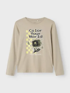 Name It Lasten Paita, NKMVUX LS TOP Beige