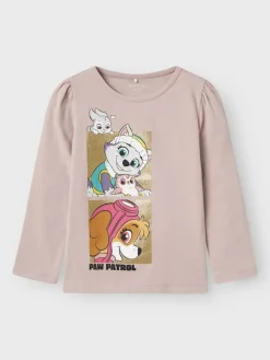 Name It lasten paita, NMFJOANA PAW LS TOP Vaaleanpunainen