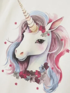 Name It lasten paita, NMFKRULLE LS TOP Valkoinen