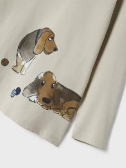 Name It lasten paita, NMMKNUD LS TOP Beige