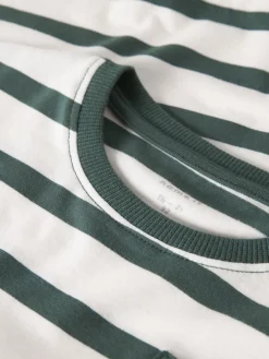 Name It lasten paita, NMMLEROY LS RLX TOP Raidallinen Vihreä