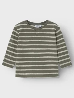 Name It Lasten Paita, NMMNIKS LS TOP Raidallinen Vihreä