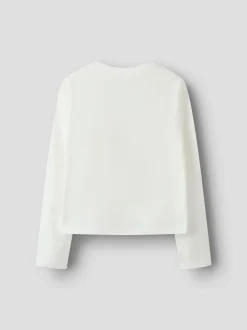 Name It lasten pitkähihainen paita NKFTHELMAS LS SHORT TOP, luonnonvalkoinen