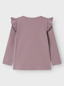 Name It lasten pitkähihainen paita NMFSABINE PAW LS TOP, Vaaleanpunainen