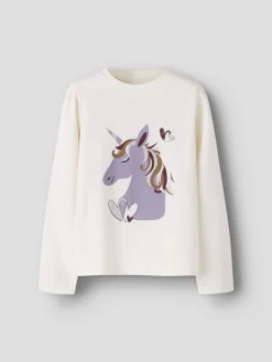 Name It lasten pitkähihainen paita NMFTEARTA LS TOP, luonnonvalkoinen