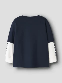 Name It lasten pitkähinaine paita NMMRICHAEL LS NREG TOP BOX, tummansininen