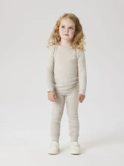 Name It lasten pusero, NMNWAX WOOL RIB LS TOP Harmaa