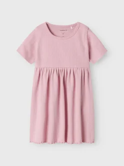 Name It lasten puuvillamekko, NBFHALLEY SS DRESS Vaaleanpunainen