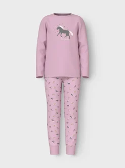 Name It lasten pyjama, NKFNIGHTSET CORSAGE HORSE Vaaleanpunainen