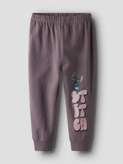 Name It lasten pyjama NMFOLINA STITCH LS NIGHTSET, tumma luumunpunainen